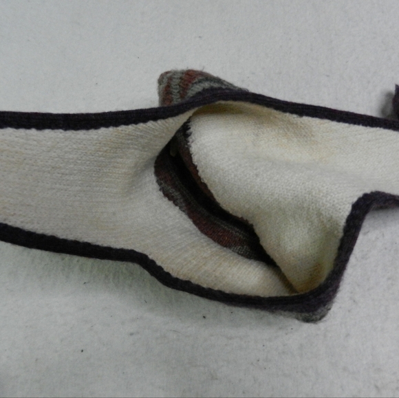 VINTAGE WigWam Wool Hat Beanie Purple Geometric Winter Aztec Fleece Lined - Picture 3 of 6